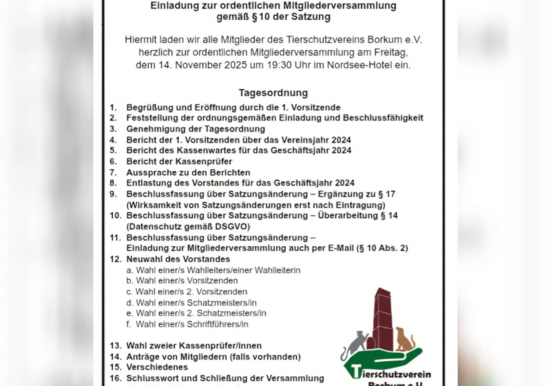 Jahreshauptversammlung 2025